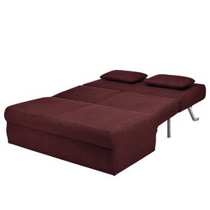 Schlafsofa Orna II Flachgewebe Alma: Aubergine - Liegefläche Breite: 125 cm