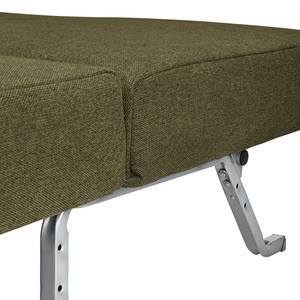 Schlafsofa Orna II Flachgewebe Alma: Olive - Liegefläche Breite: 125 cm