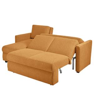 Ecksofa Orna Flachgewebe Alma: Kamel - Longchair davorstehend links - Liegefläche Breite: 125 cm