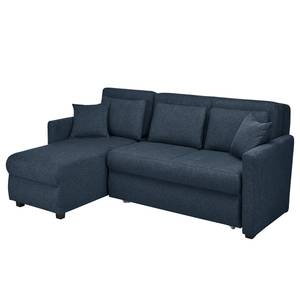 Ecksofa Orna Flachgewebe Alma: Blau - Longchair davorstehend links - Liegefläche Breite: 125 cm