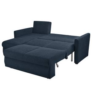 Ecksofa Orna Flachgewebe Alma: Blau - Longchair davorstehend links - Liegefläche Breite: 125 cm