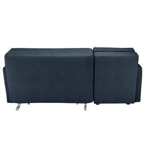 Ecksofa Orna Flachgewebe Alma: Blau - Longchair davorstehend links - Liegefläche Breite: 125 cm