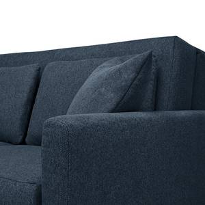 Ecksofa Orna Flachgewebe Alma: Blau - Longchair davorstehend links - Liegefläche Breite: 125 cm