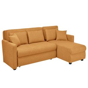 Ecksofa Orna Flachgewebe Alma: Kamel - Longchair davorstehend rechts - Liegefläche Breite: 125 cm