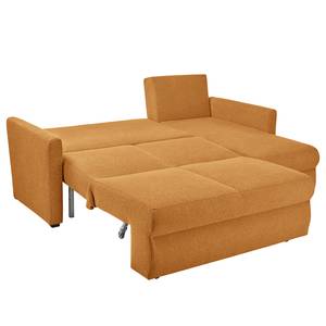 Ecksofa Orna Flachgewebe Alma: Kamel - Longchair davorstehend rechts - Liegefläche Breite: 125 cm