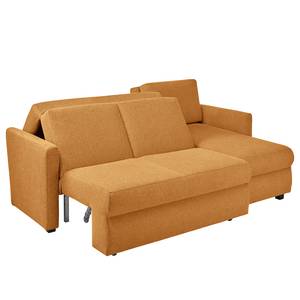 Ecksofa Orna Flachgewebe Alma: Kamel - Longchair davorstehend rechts - Liegefläche Breite: 125 cm