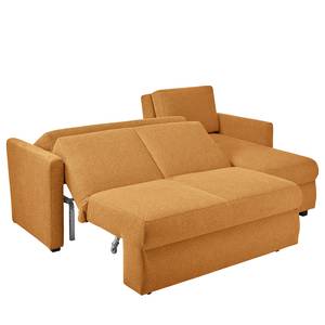 Ecksofa Orna Flachgewebe Alma: Kamel - Longchair davorstehend rechts - Liegefläche Breite: 125 cm