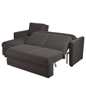 Ecksofa Orna Flachgewebe Alma: Anthrazit - Longchair davorstehend links - Liegefläche Breite: 145 cm