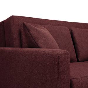 Ecksofa Orna Flachgewebe Alma: Aubergine - Longchair davorstehend rechts - Liegefläche Breite: 145 cm