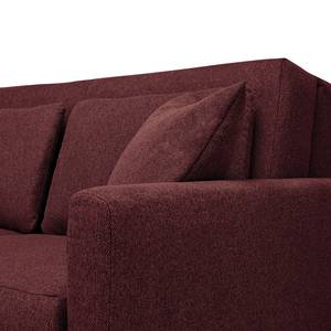 Ecksofa Orna Flachgewebe Alma: Aubergine - Longchair davorstehend links - Liegefläche Breite: 160 cm