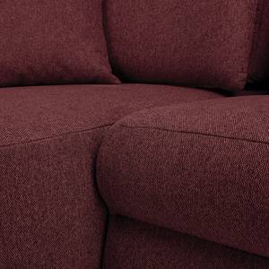 Ecksofa Orna Flachgewebe Alma: Aubergine - Longchair davorstehend links - Liegefläche Breite: 160 cm