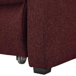 Ecksofa Orna Flachgewebe Alma: Aubergine - Longchair davorstehend links - Liegefläche Breite: 160 cm