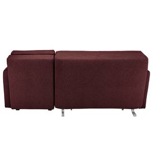 Ecksofa Orna Flachgewebe Alma: Aubergine - Longchair davorstehend rechts - Liegefläche Breite: 160 cm