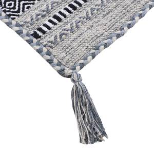 Tapis tissé plat Kelim Azizi Coton - Gris - 200 x 290 cm