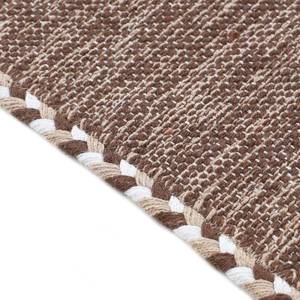 Tapis tissé plat Kelim Azizi Coton - Marron - 200 x 290 cm