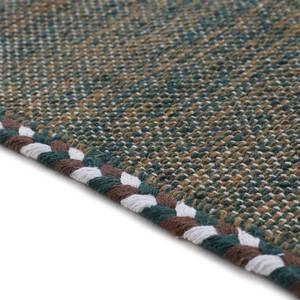 Tapis tissé plat Kelim Azizi Coton - Vert - 80 x 150 cm