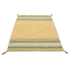 Flachgewebeteppich Kelim Azizi Baumwolle - Gelb - 40 x 60 cm