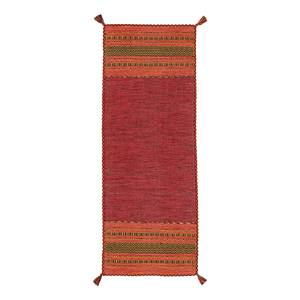 Loper Kelim Azizi katoen - Rood - 60 x 180 cm