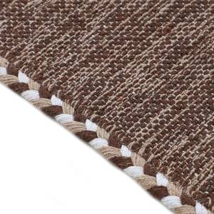 Tapis de couloir Kelim Azizi Coton - Marron - 75 x 200 cm