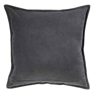 Coussin COTTON VELVET Coton / Polyester - Anthracite - 45 x 45 cm