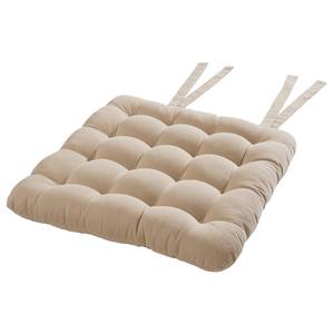 Coussin de chaise Solid I Coton / Polyester - Beige