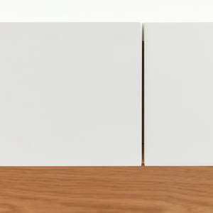 Schreibtisch Romy Eiche massiv - Weiß - Breite: 90 cm
