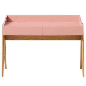 Schreibtisch Romy Eiche massiv - Rosa - Breite: 120 cm