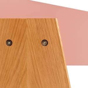 Bureau Romy massief eikenhout - Roze - Breedte: 120 cm
