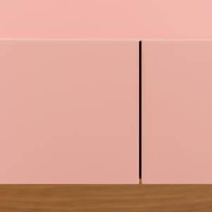 Schreibtisch Romy Eiche massiv - Rosa - Breite: 120 cm