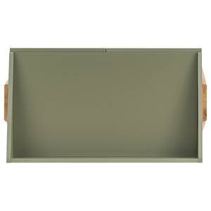 Bureau Romy Chêne massif - Vert olive - Largeur : 90 cm