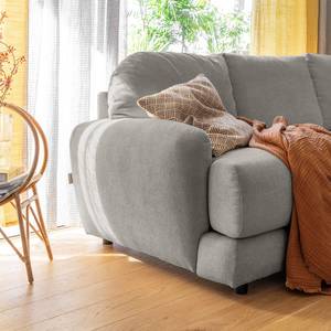 Ecksofa Tandil Webstoff Dolly: Dunkelgrau - Longchair davorstehend rechts - Ohne Hocker