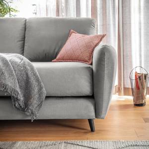 Ecksofa Tatan Microfaser Faria: Grau - Longchair davorstehend links - Ohne Hocker