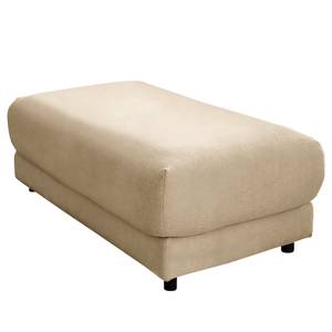 Ecksofa Tandil Webstoff Dolly: Beige - Longchair davorstehend links - Mit Hocker