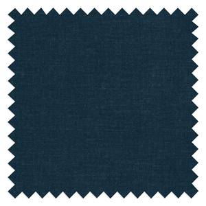 Ecksofa Tatan Microfaser Faria: Marineblau - Longchair davorstehend links - Mit Hocker