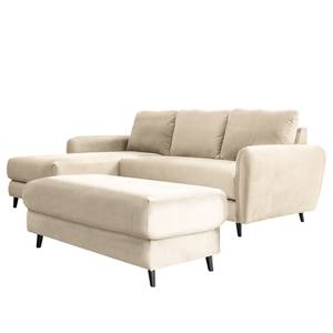 Ecksofa Tatan Microfaser Faria: Kashmir - Longchair davorstehend links - Mit Hocker