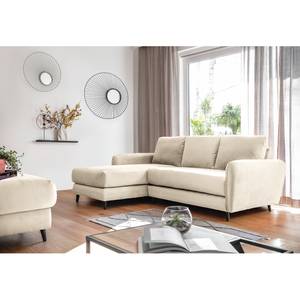 Ecksofa Tatan Microfaser Faria: Kashmir - Longchair davorstehend links - Mit Hocker