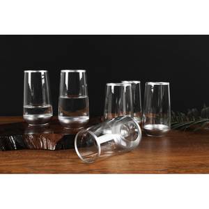 Longdrinkglas Patio (set van 6) transparant glas - Zilver