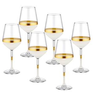 Bicchiere da vino bianco Penta (6) Vetro trasparente - Bianco / Oro
