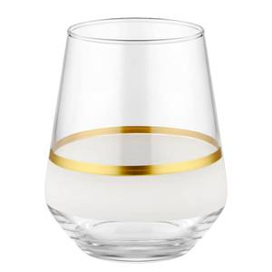 Trinkglas Penta I (6er-Set) Klarglas - Weiß / Gold
