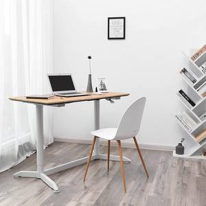 Schreibtisch Tobi (Höhenverstellbar) - Eiche Dekor / Weiß
