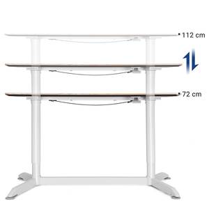 Bureau Tobi (in hoogte verstelbaar) - eikenhouten look/wit