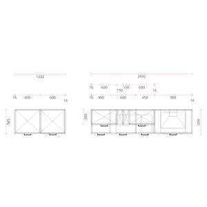 Küchenzeile ConceptC II Schwarz / Beton Dekor - Ausrichtung links - Beko