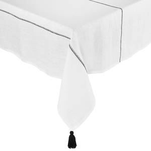 Tischdecke SIGNATURE Leinen - Schwarz / Weiß - 160 x 300 cm