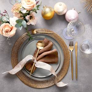 Tischset SHINE ON Glasperlen / Polyester - Gold