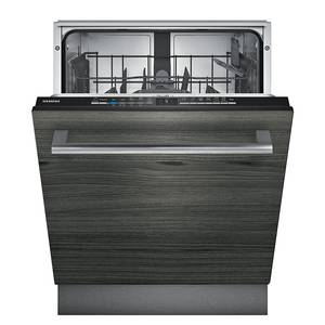 Küchenzeile ConceptC III Schwarz / Beton Dekor - Türanschlag links - Siemens