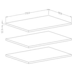 Tablettes Optima II (lot de 3) Blanc