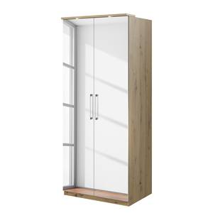 Drehtürenschrank Optima II Eiche Artisan Dekor - Breite: 90 cm - Mit Spiegeltür/-en