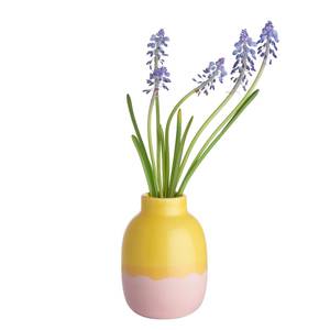 Vase MALI Steingut - Gelb / Rosa - Pink / Gelb