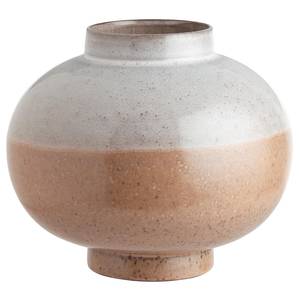 Kugelvase LIVIA Terracotta - Weiß / Braun