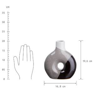 Vase LOOP Keramik - Schwarz / Weiß